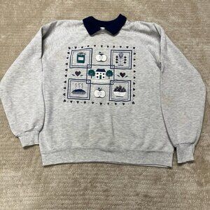 Vintage cottagecore grandma core sweater by gopher sport size large